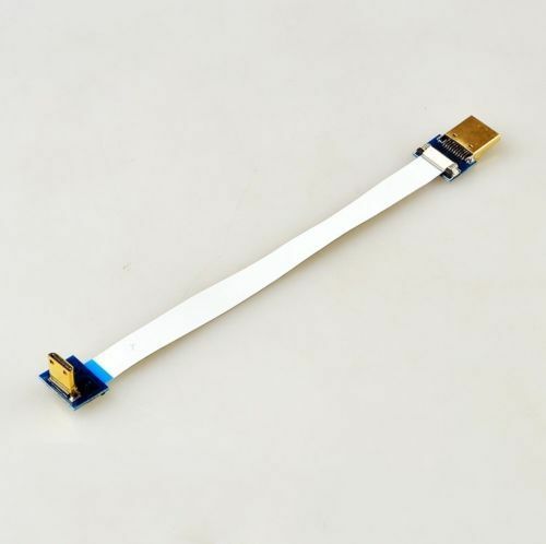 New 30cm Right Angle Mini HDMI to HDMI Flexible Flat Ribbon Cable for FPV