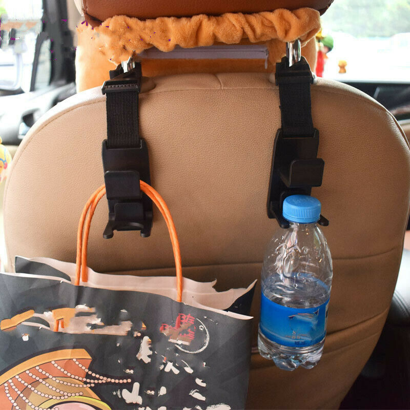 2Pcs Universal Car Seat Hook Back Portable Car Interior Hanger Holder Storage