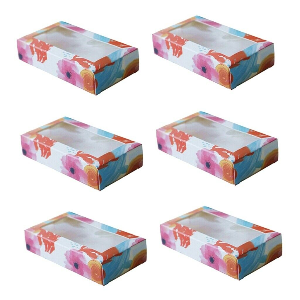 6Pieces Wedding Paper Candy Boxes Bags Trays for Snack Dessert Biscuits