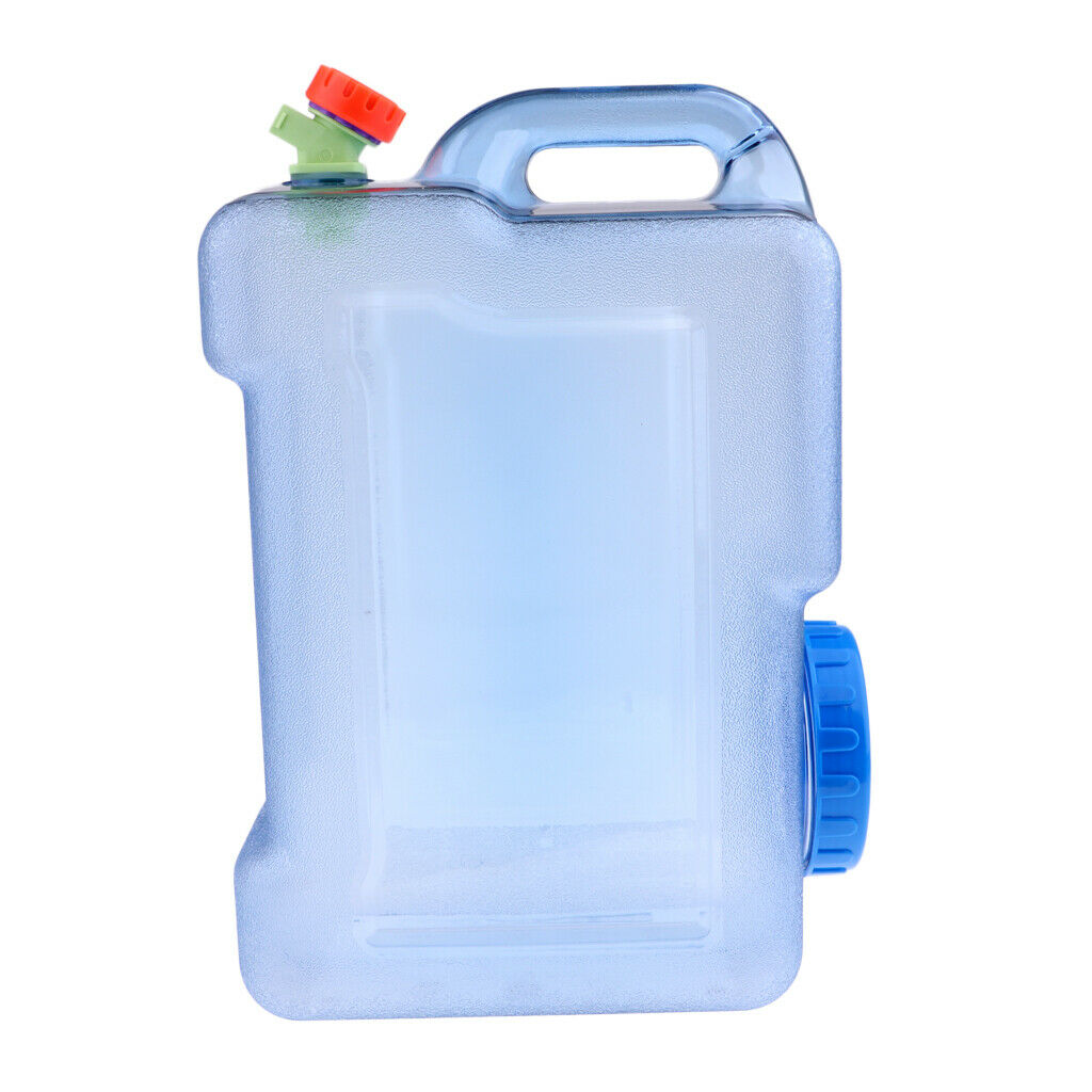 12L Plastic Water Jerry Can Liquid Carrier Drum Pouring Spout Tap Drinking