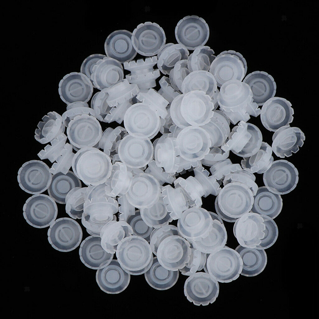 100 Pack Clear Plastic Eyelash Glue Holder Lashes Blossom Cup Organizer