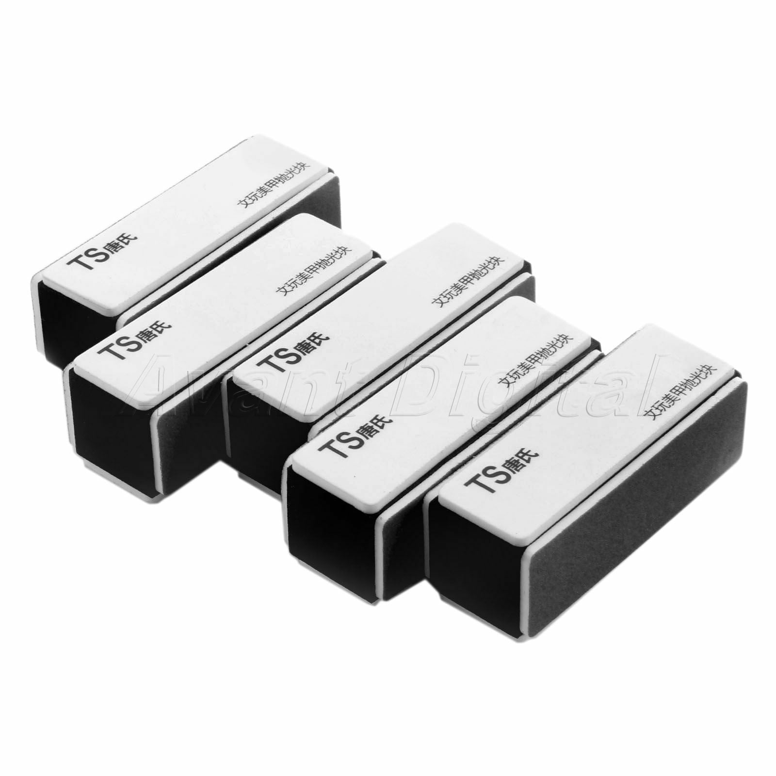5X 90mm*35mm Sanding Polishing Buffers 4Way Sponge Buffers Polishing Block Grit
