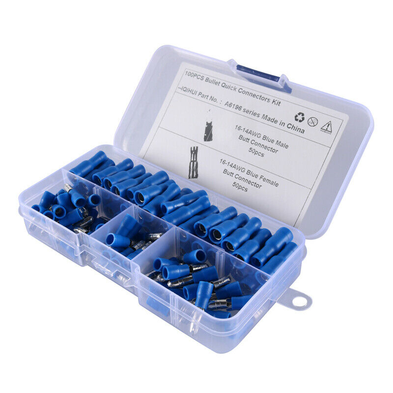100pcs 16~14 male & female terminal blocks for automobile cable wire connection