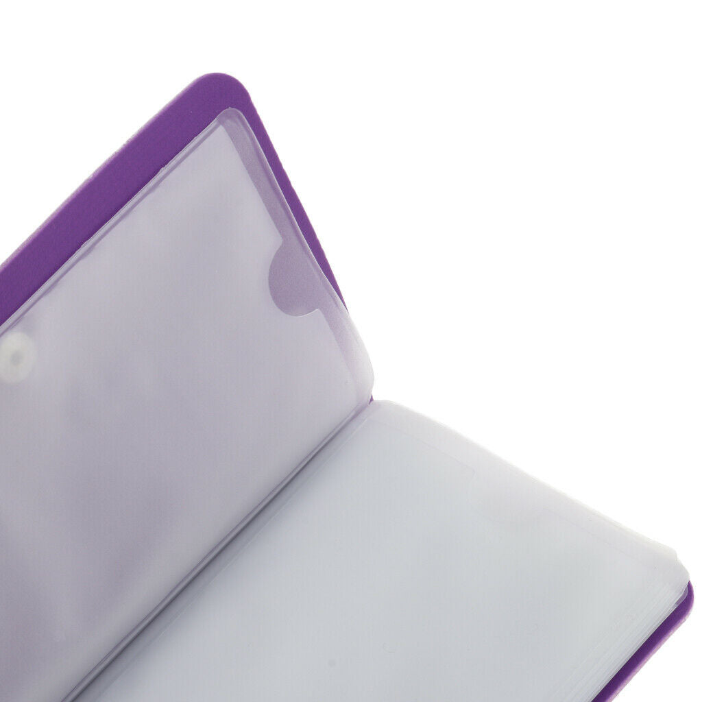 24 Slot Nail Art Stencil Stamping Plate Holder Organizer Case Bag Purple