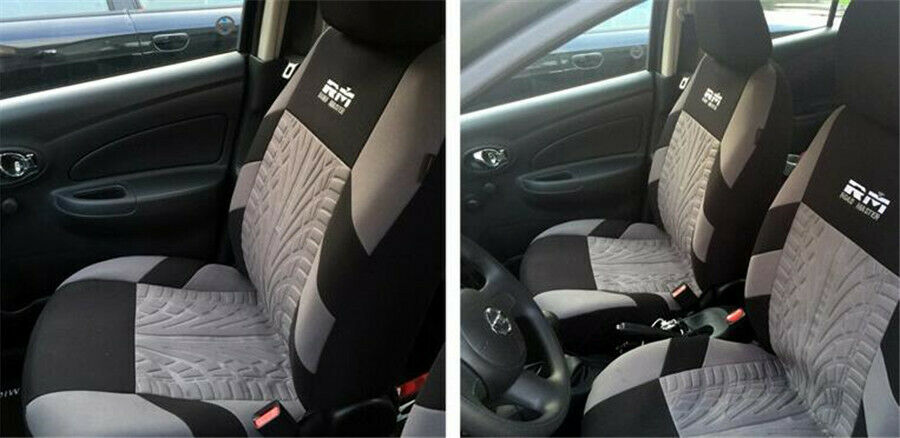 2PCS Classic Washable Embroidery Car Seat Covers Cushion Set For Front Universal