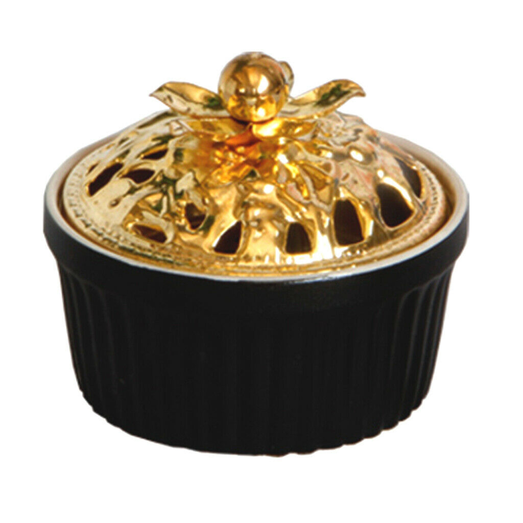Matte Ceramic Incense Burner Censer With Cover Gasket Desktop Ornament