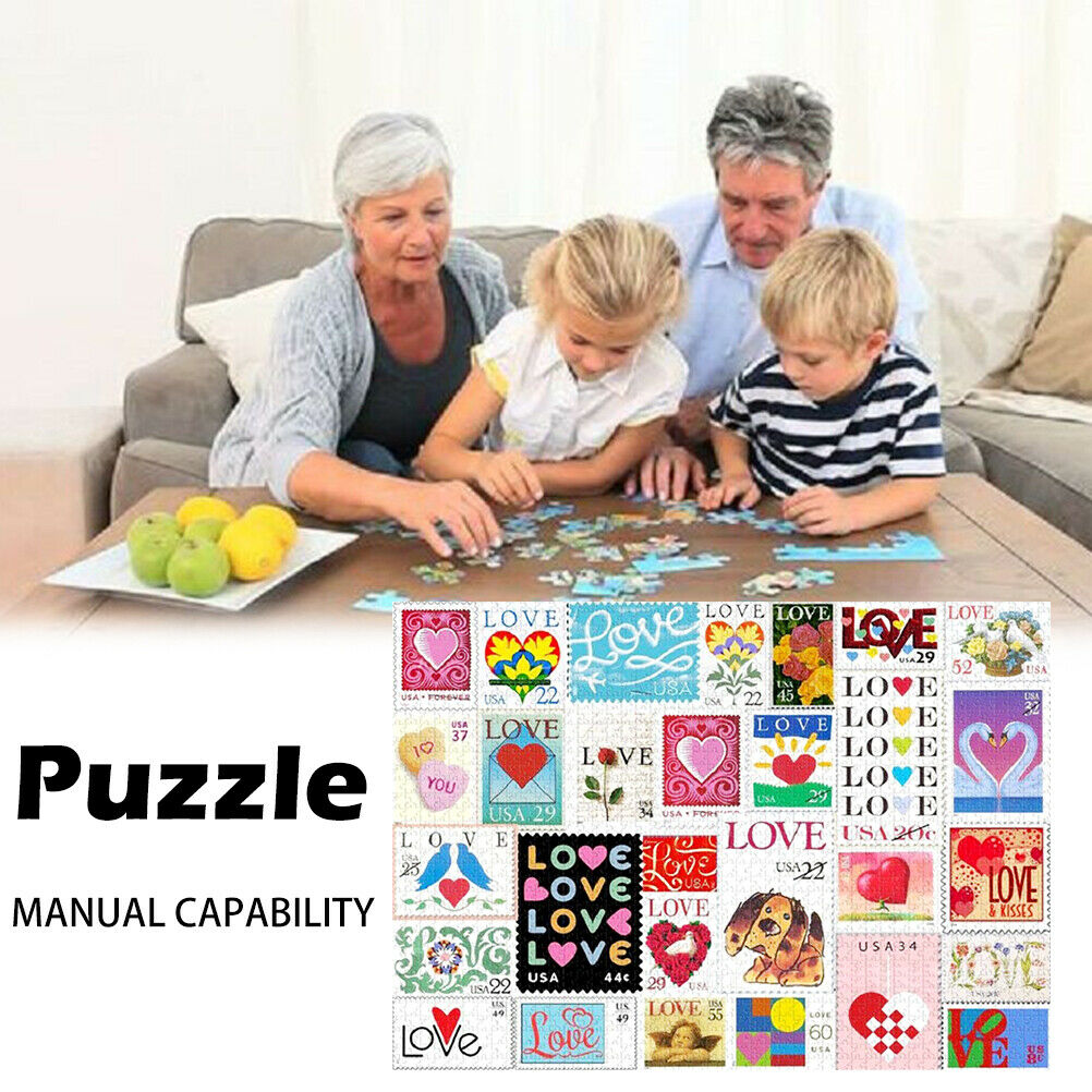 200 Pieces Lover Stamps Jigsaw Puzzle Brain Exercise Puzzle Games for Couple