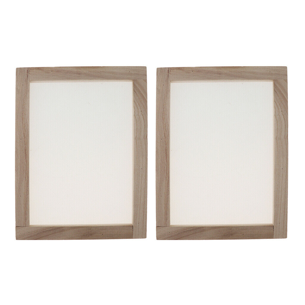 2 Sets Paper Making Mold Papermaking Mould Frame Screen Tools, Ready Meshed and