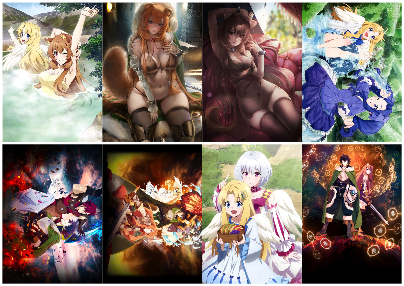 Anime The Rising of the Shield Hero Polypropylene 8 Pieces Wall Poster A3-poster