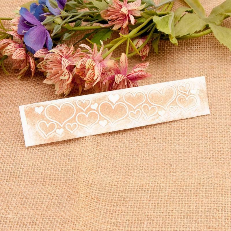Heart Plastic Embossing Folder Stencil Template DIY Craft Making Scrapbooking