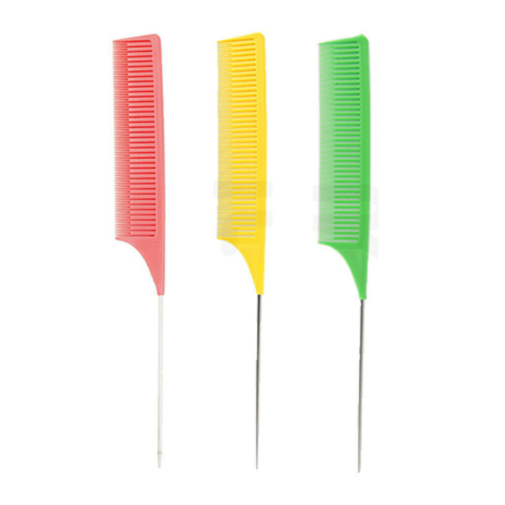 3x Pro ABS Weaving Highlighting Foiling Hair Combs Highlight for Salon Comb