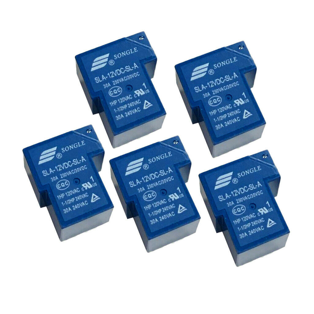 5pcs 24V 1 CH Relay SLA-12VDC-SL-C 250V AC 30V 30A DC 6 pin Workshop
