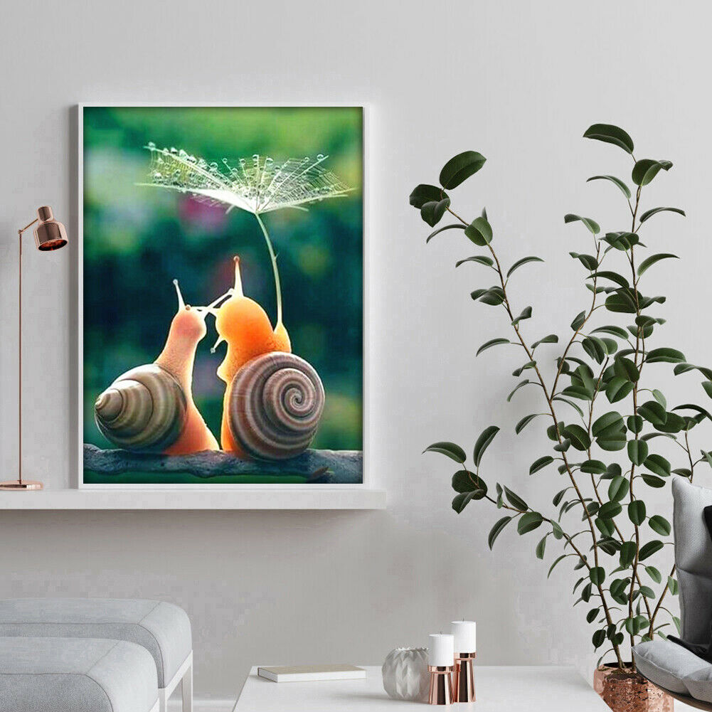 5D Diamond Painting Kits Full Square Snail DIY Living Room Art Home Decor @