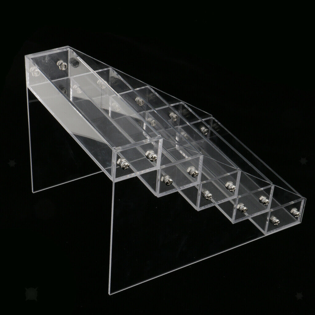 5 Tier Acrylic Nail Polish Cosmetic Varnish Display Stand Rack Hold 25Bottle