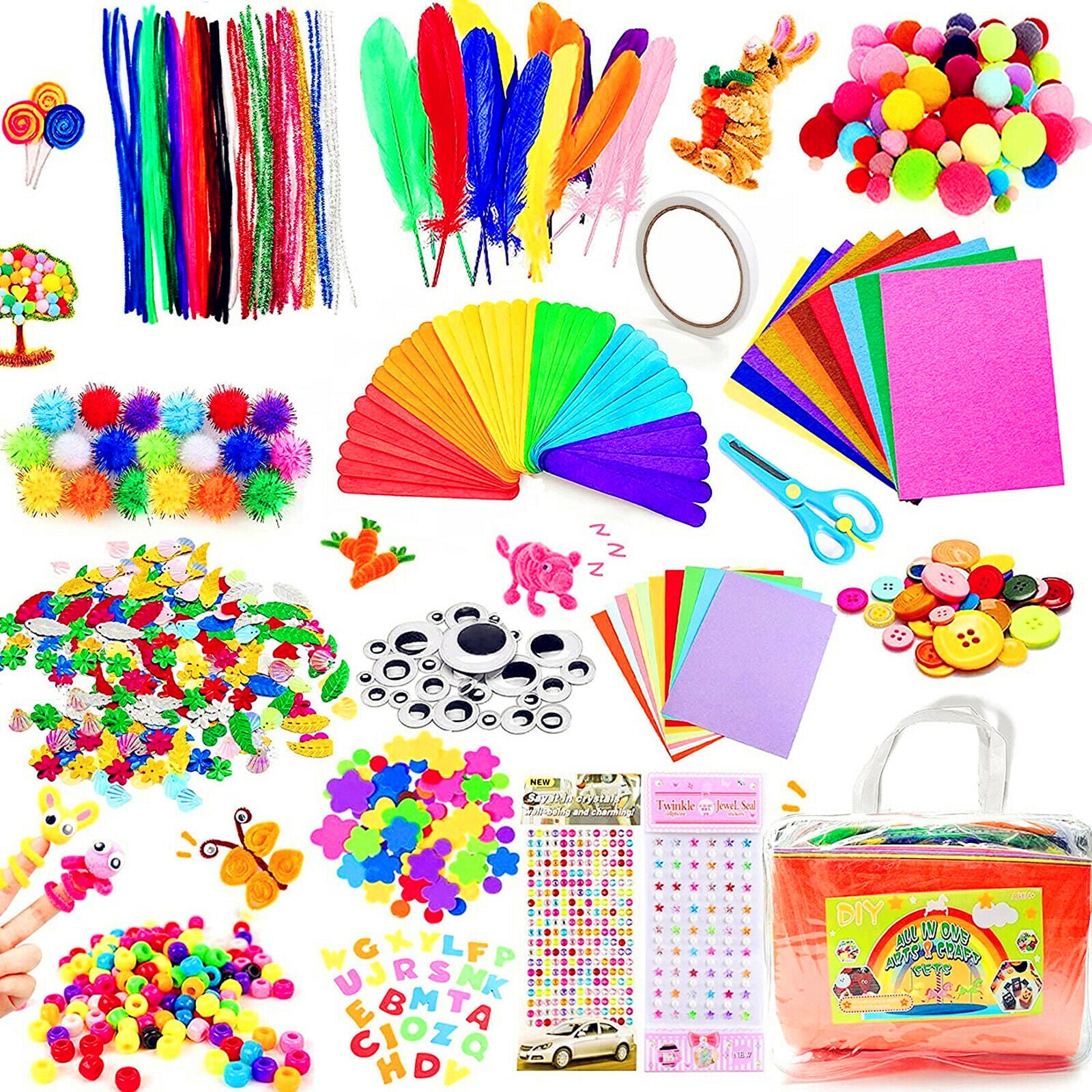Art and craft supplies kit handmade for birthday children