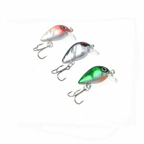 10PCs Fishing Baits Hooks Minnow Fish Lures Crank Bass Crankbaits Tackle Sinking