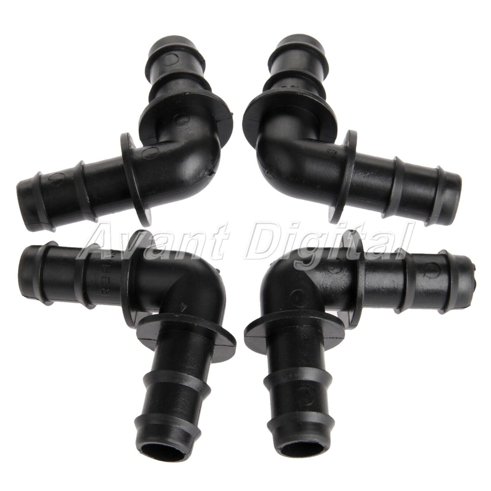 12mm Black Elbow Angle Bend Micro Drip Irrigation Pipe Fortings Connector 20pcs