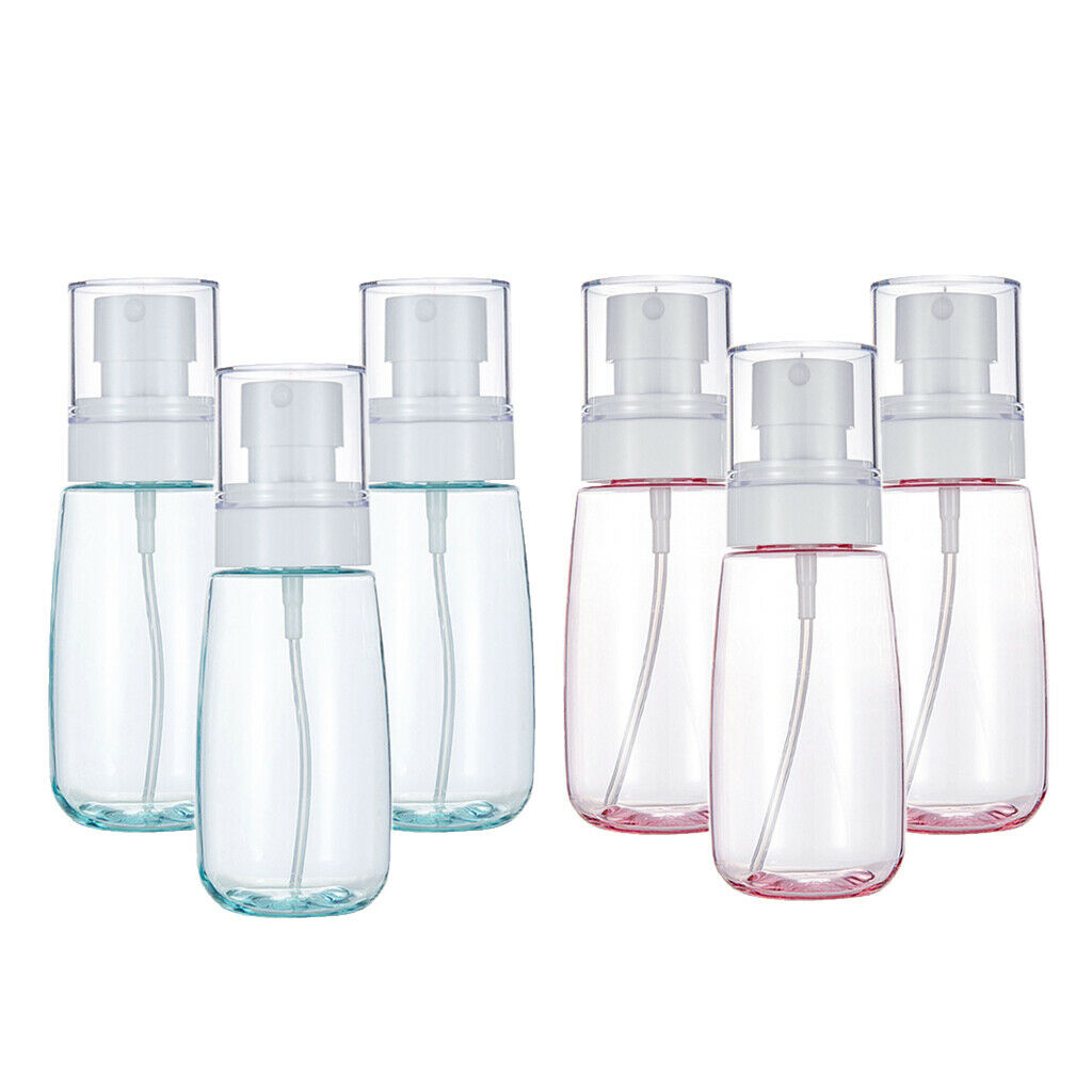 6Pcs 80ml Empty Makeup Pump Sprayer Dispenser Portable for Skincare Toiletry