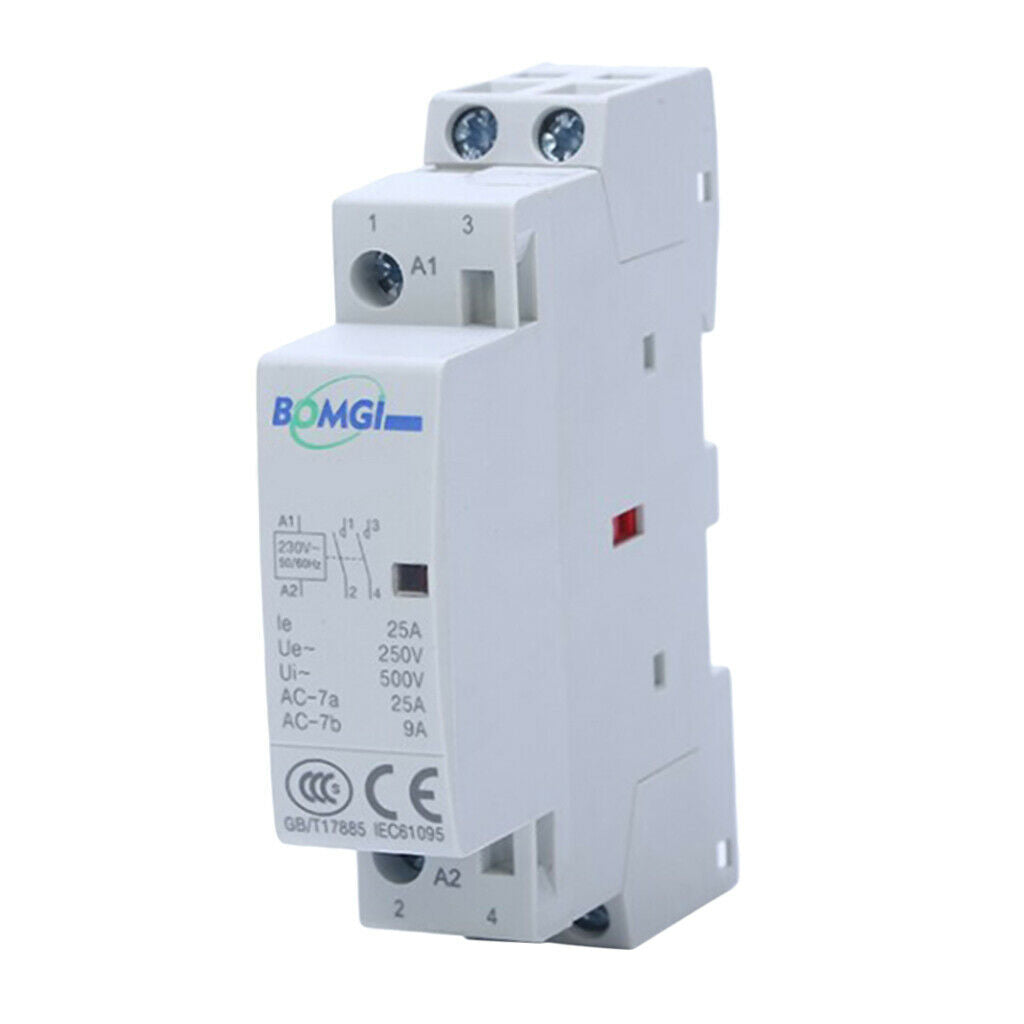 2X Household AC Modular Contactor BCH8-25A 2P 25A 2NO 50/60Hz 230V