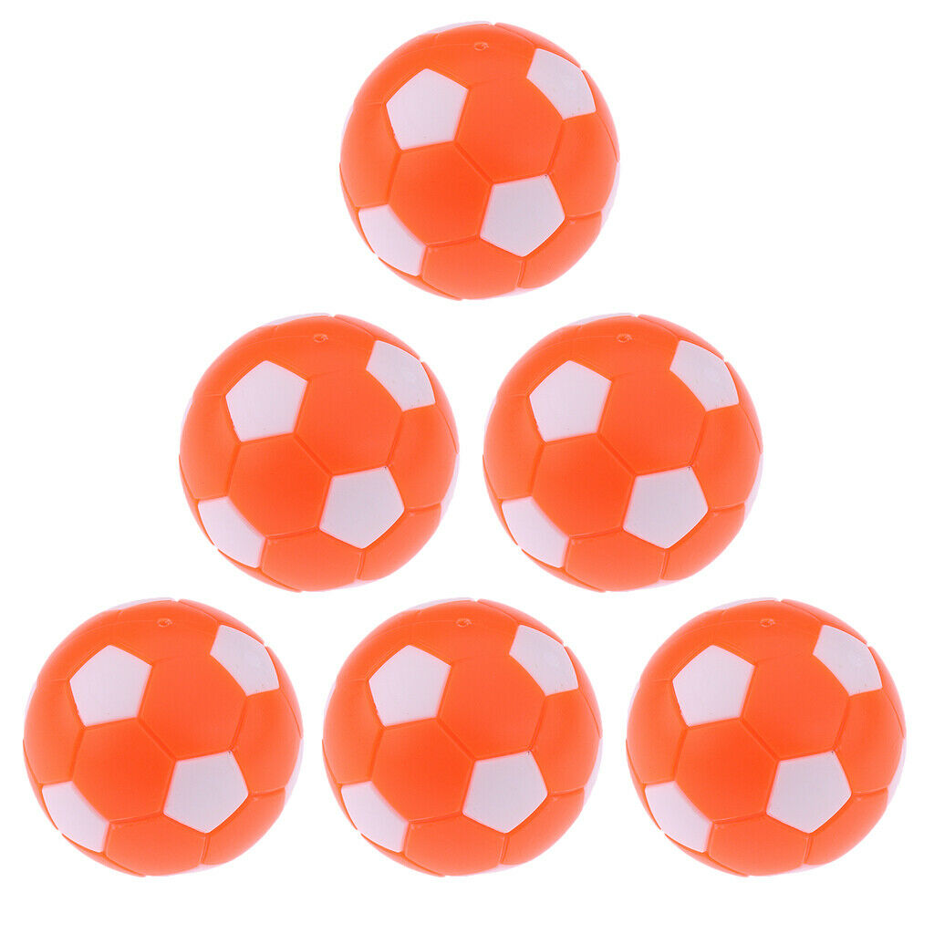 6Pcs Soccer Table Foosball Ball 36mm Plastic Replacement Fooseball Game.Fun.Set