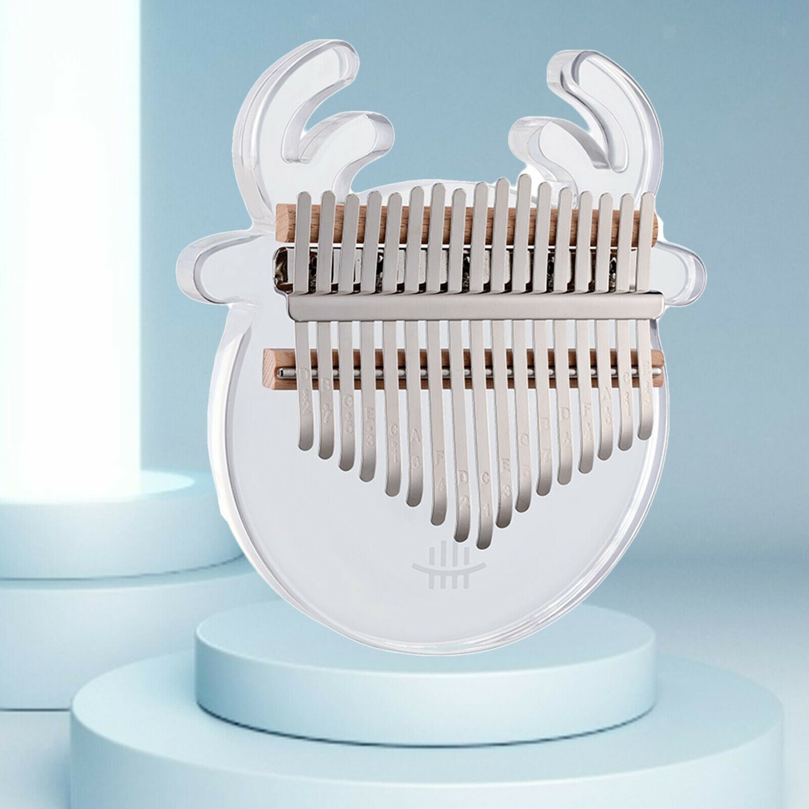 Kalimba Thumb Piano 17 Keys Animal-shaped Acrylic for Child Transparent Deer