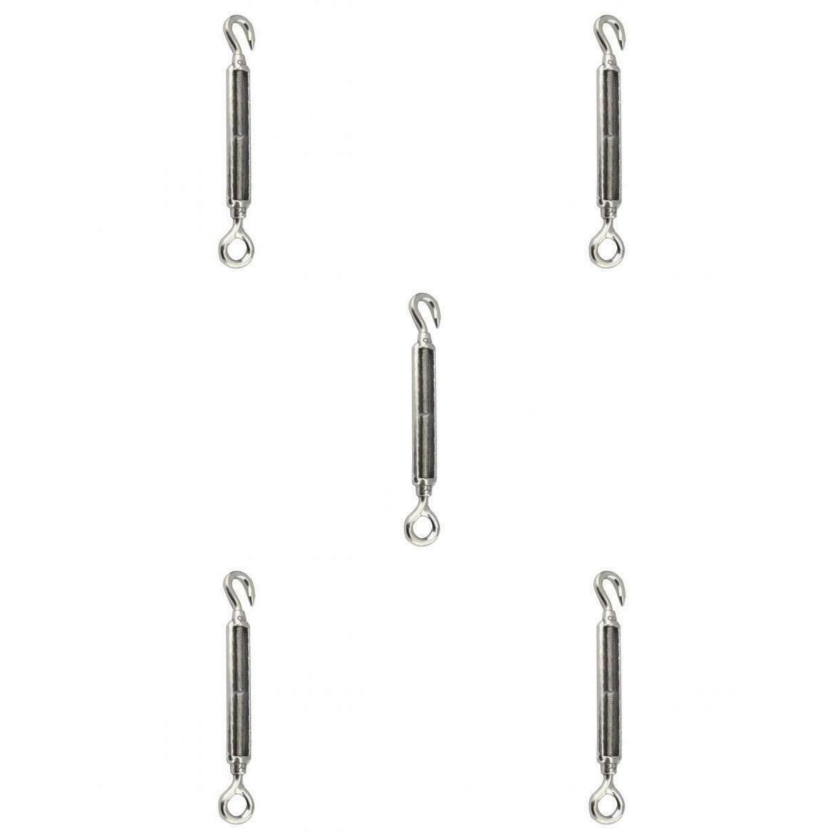 5pcs Stainless Steel Eye Tensioner Wire Tension Rope Tensioner Tensioning Screws