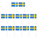 Sweden Hand Waving National Country Flag 14 x 21cm Pack of 12