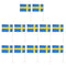 Sweden Hand Waving National Country Flag 14 x 21cm Pack of 12