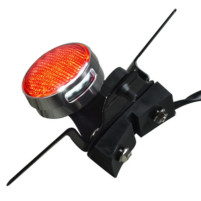 Retro Motorcycle Bike LED Rear Brake License Plate Turn Signal Stop Tail Light