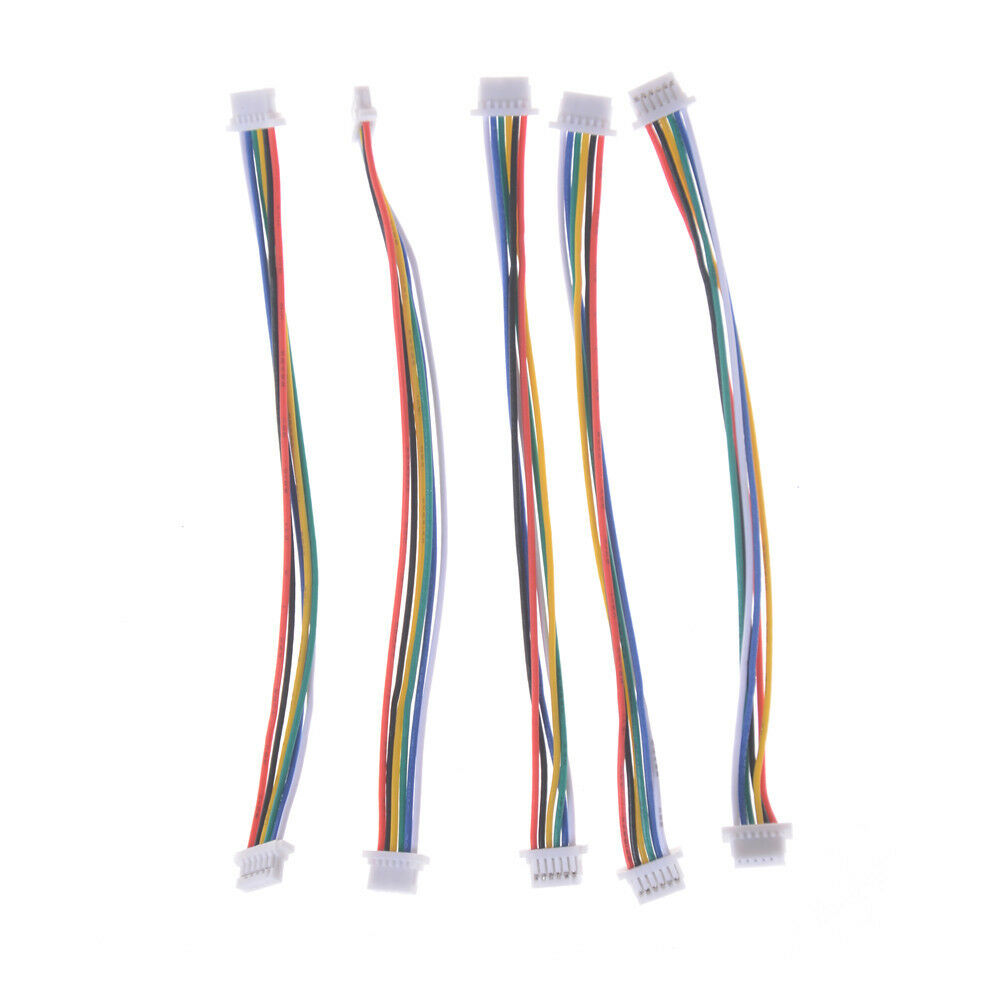 5 x Mini Micro SH 1.0mm 6-Pin JST Double Connector Plug Wires Cables 100M.l8