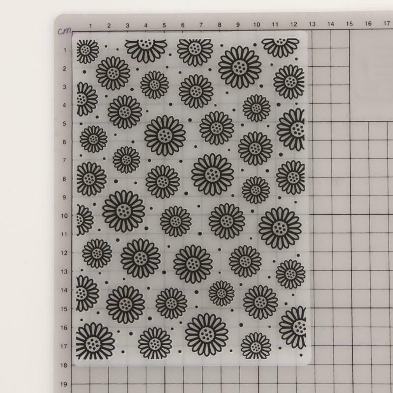 Sunflower Plastic Embossing Folder Stencil Template DIY Craft Making Scrapbook