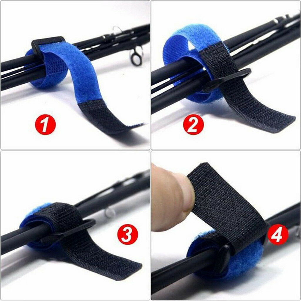 10Pcs/Lot Fishing Rod Belt 20cm Rod Strap Ties Wrap Bundle Adjustable