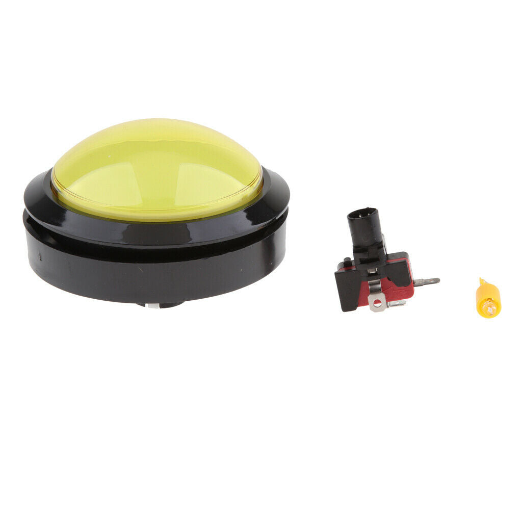 100mm LED Arcade Video Game Button Switch & Microswitch Push Buttons Yellow