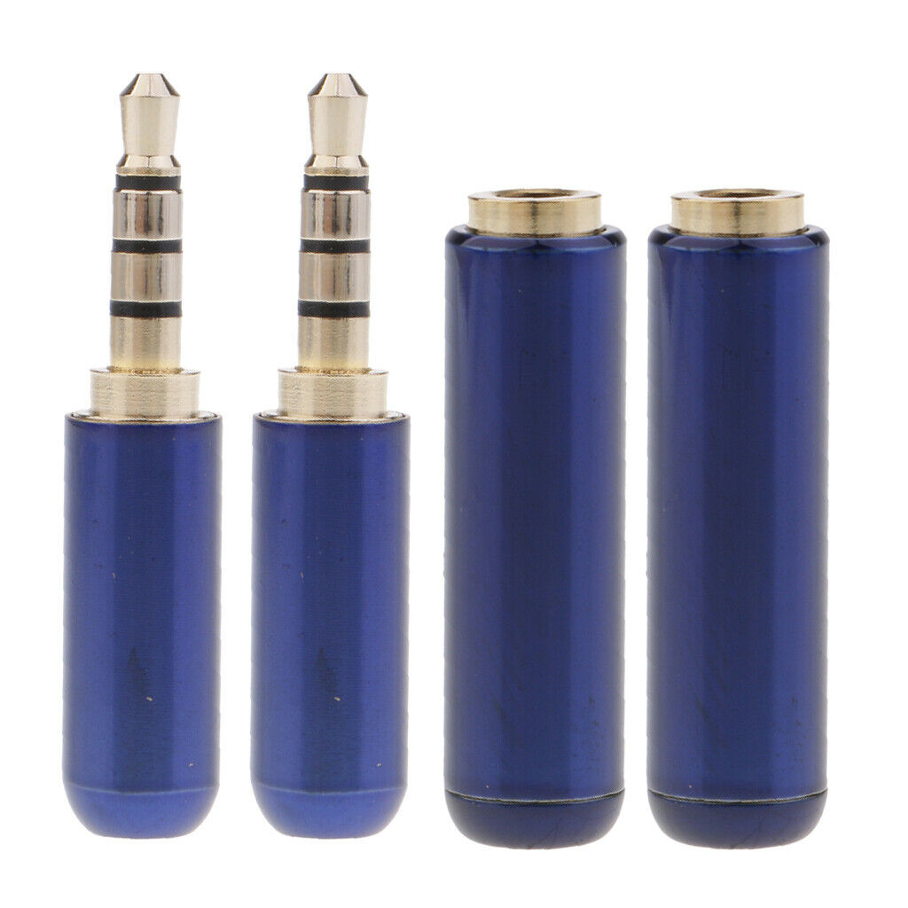 2x 3.5mm 1/8 "Male Adapters with Female Solder A / V Connector Portable Audio