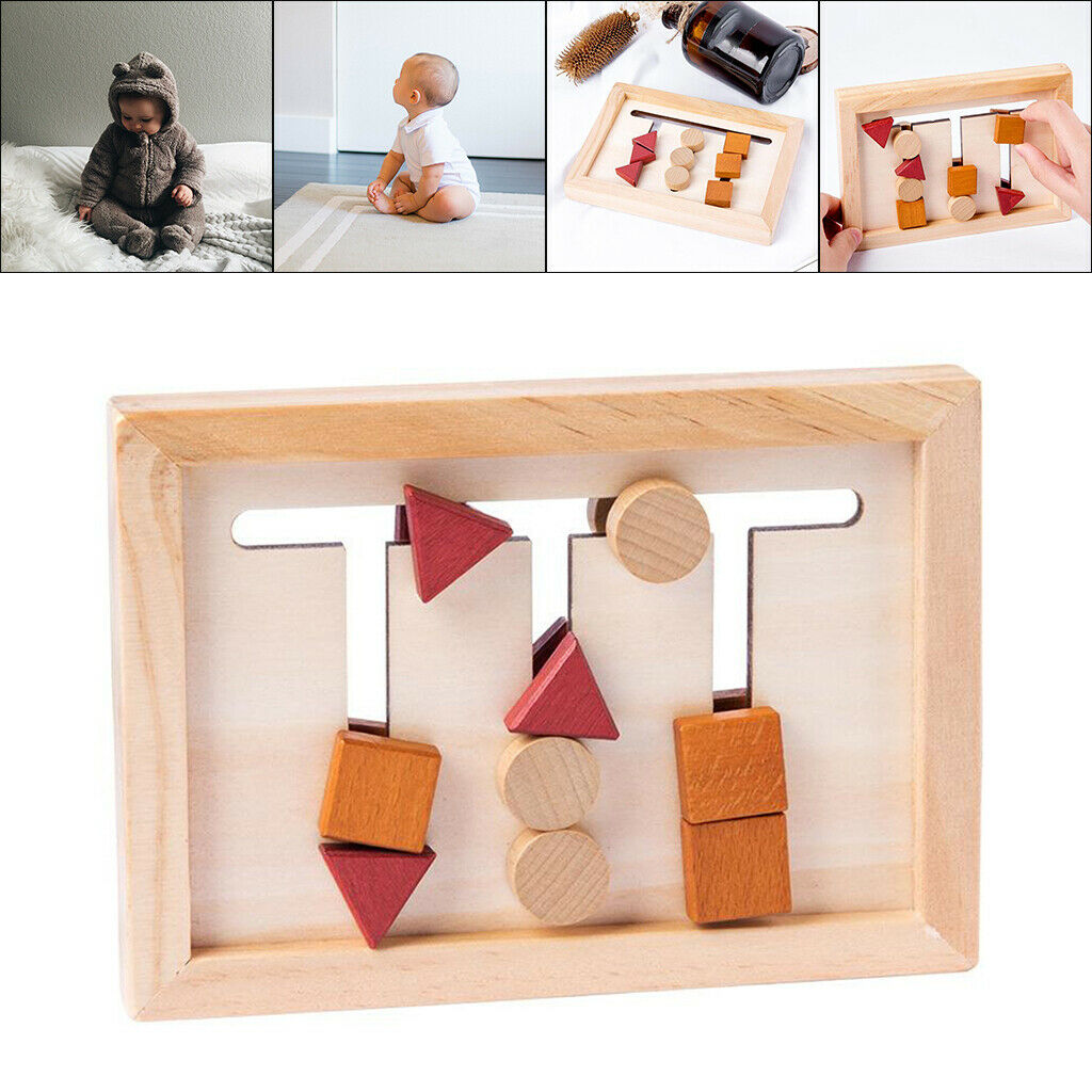 Toddler Wooden Shape Matching Toys Game Montessori Toys for 4-6 Years Old