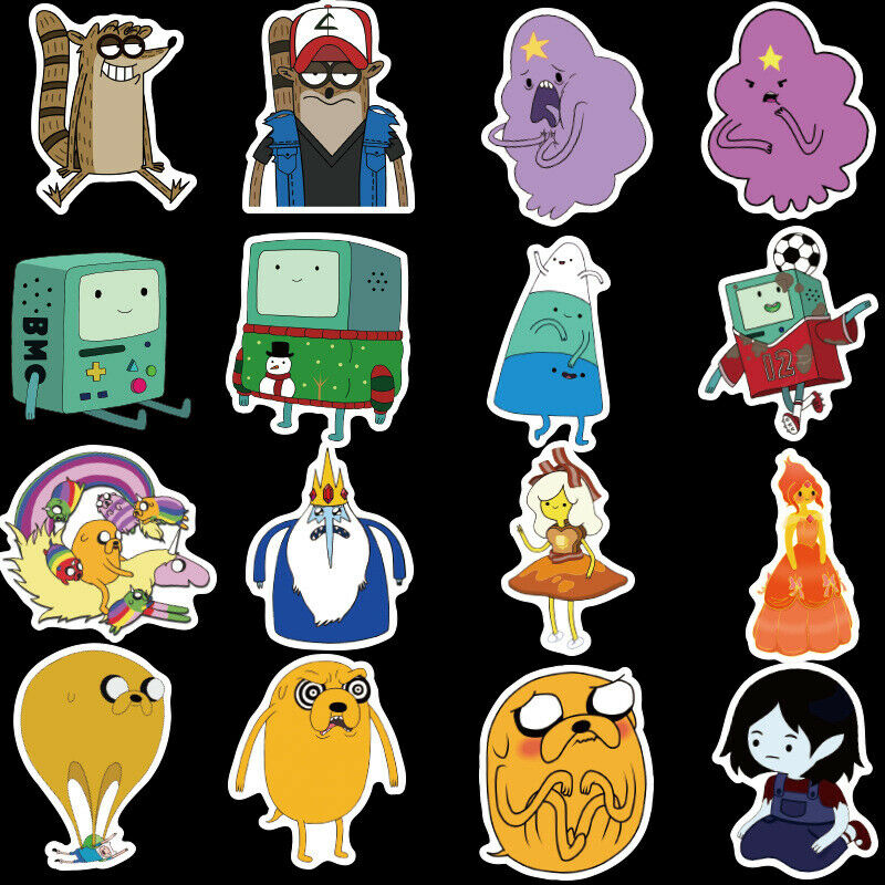 50pcs Cartoon Adventure Time Waterproof Girl Stickers Skateboard DIY StickerBDA