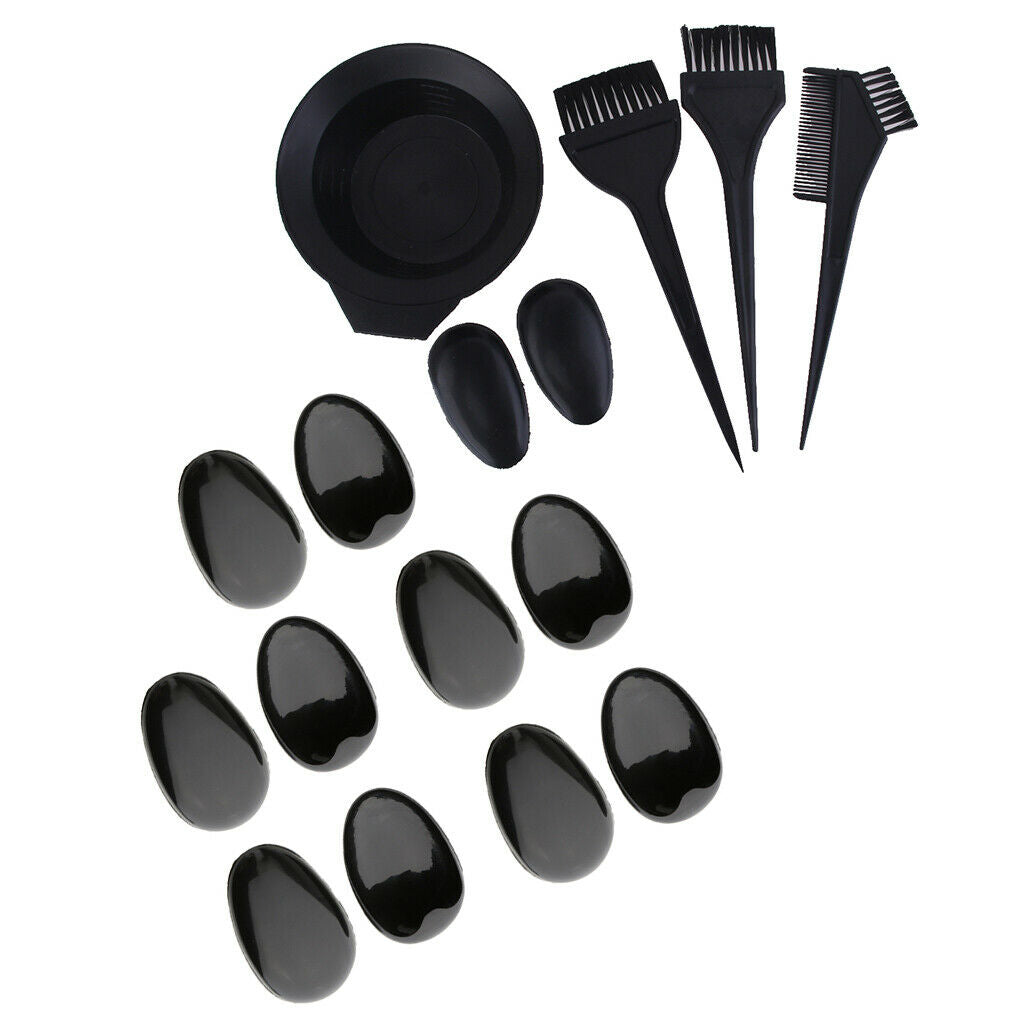 16 Packs Pro Salon DIY Hair Dye Tint Bowl Comb Brush Ear Cover Protector Set