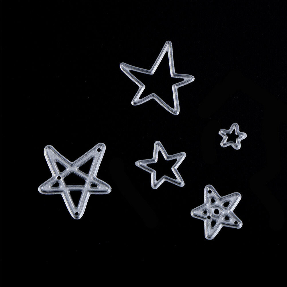 Star Moon Metal Cutting Dies Stencil For Scrapbooking DIY Album Cards Decor B Ad