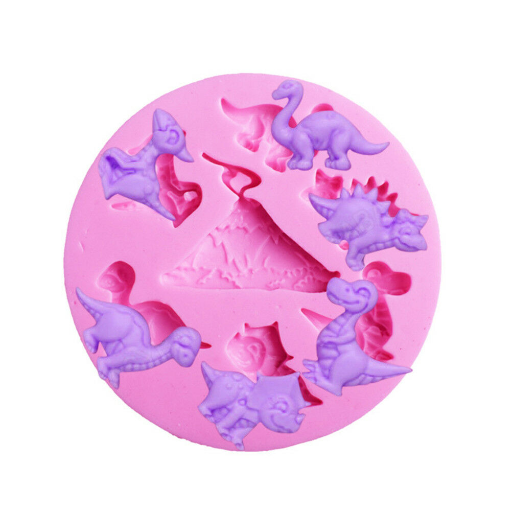 Dinosaurs Silicone Fondant Cake Decor Mould Chocolate Baking Sugarcraft Molj3SJ