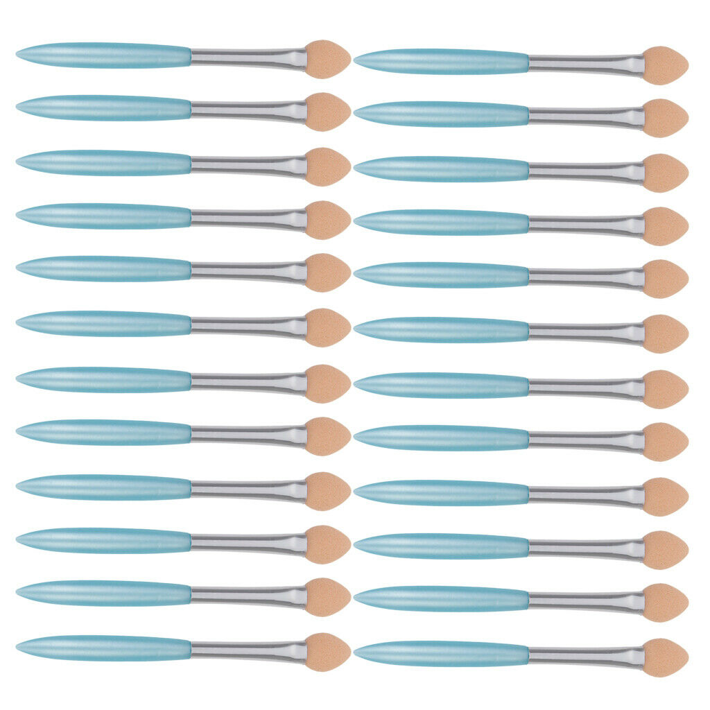 Pack of 24 Oval Tipped Disposable Eyeshadow Sponge Brushes Applicators Tools
