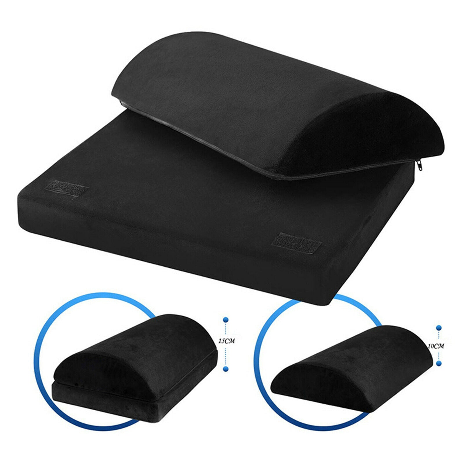 Foot Rest Under Desk Cushion Home Footrest Non Slip Bottom Washable Black