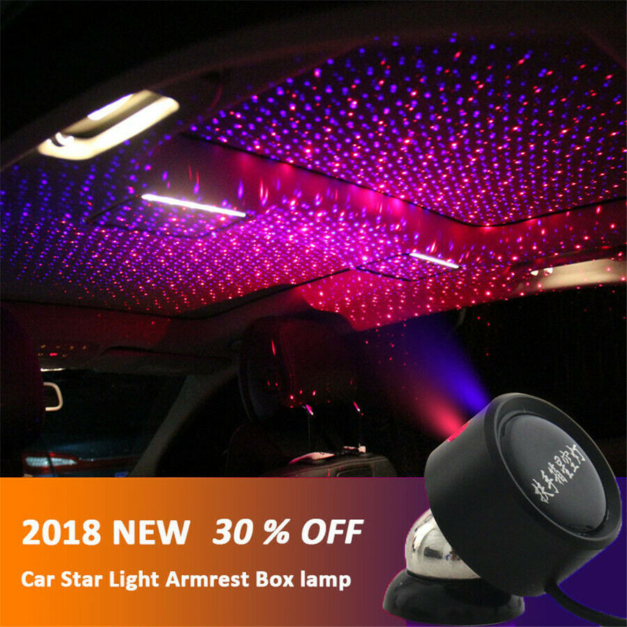 Car Roof Star Night Light Projector Ceiling Light Interio Atmosphere Galaxy Lamp