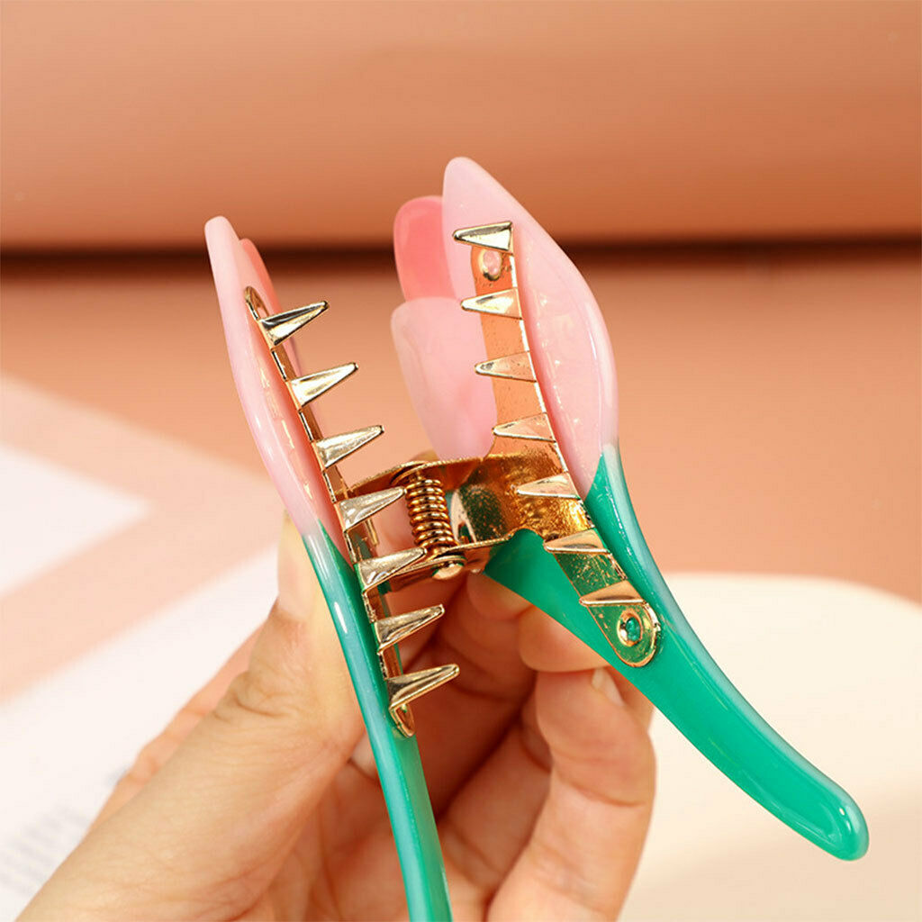 Hair Claw Clips Fashion Acetic Tulip Daisy Clamps for Makeup Bath Ladies