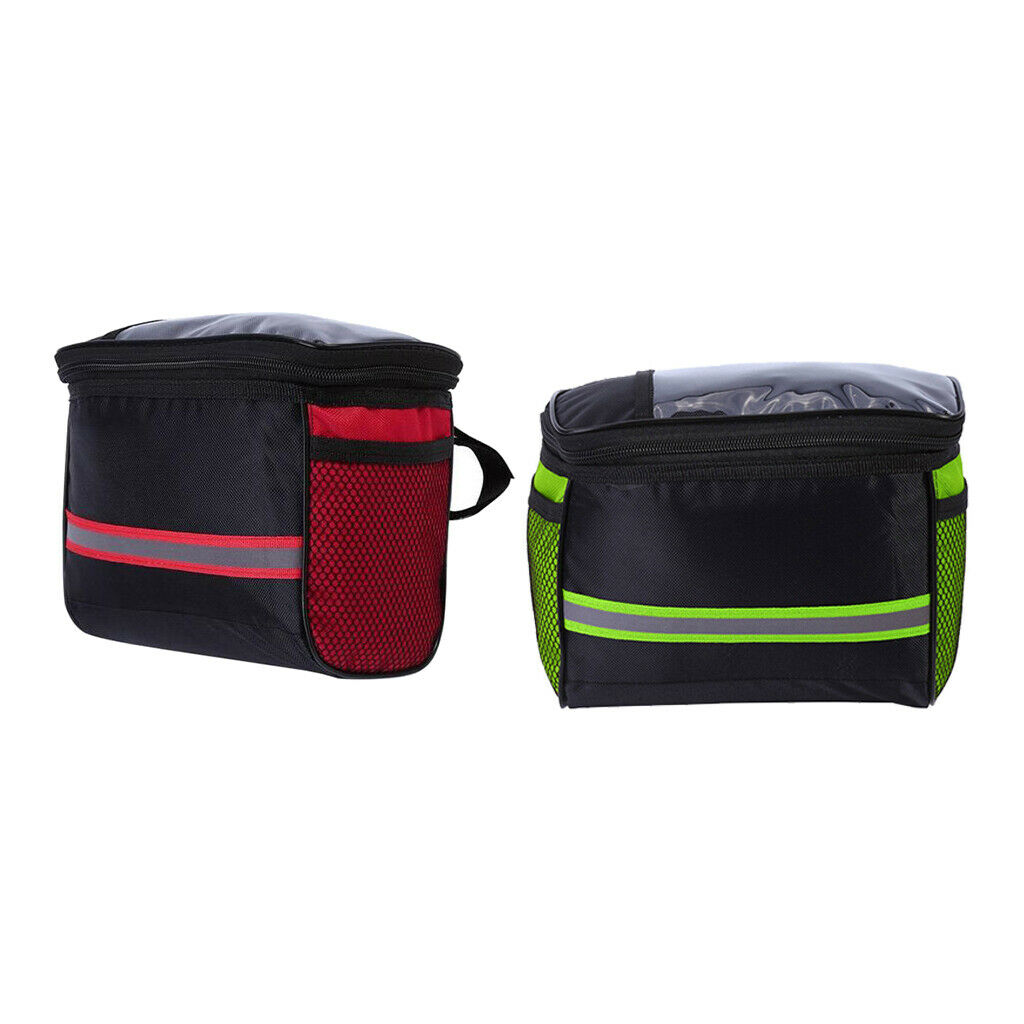 2x Waterproof Bike Handlebar Bag Outdoor Bicycle Front Pouch Pack Organizer