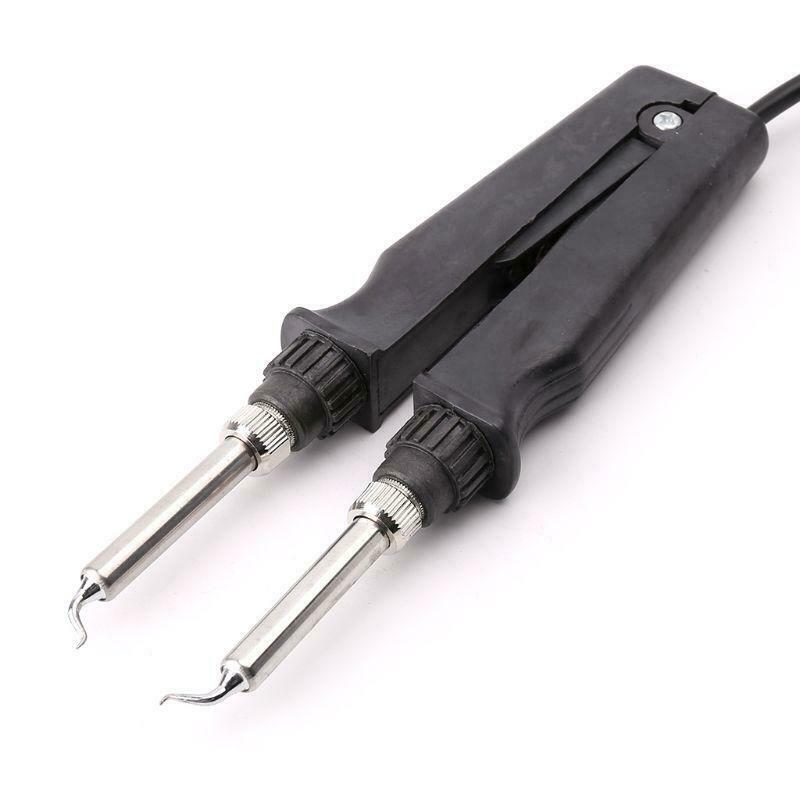 902 ESD SMD Double Soldering Iron Tweezer Handle Clip Heating Plier Soldering