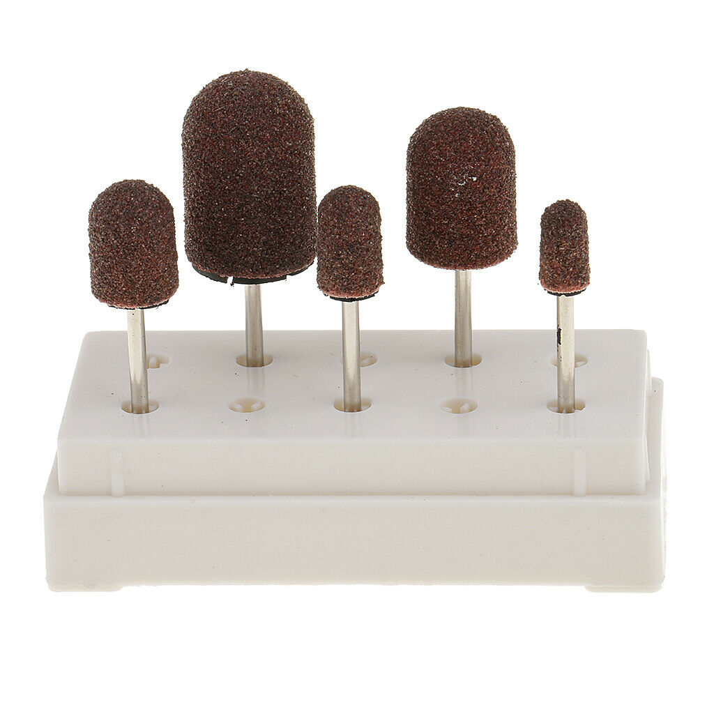 5pcs /set Mandrel Drill Bit For Pedicure Sanding Caps Feet Callus File Tool