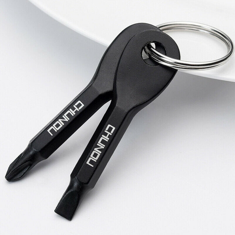 2pcs creative word  screwdriver key chain outdoor camping carabiner lockFCA