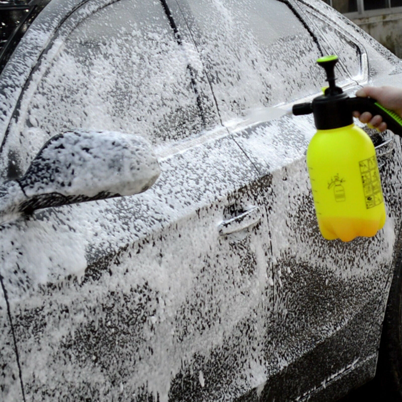 Handheld Foam Sprayer with Safety Valve for Car Wash Lawn Yard Table Mirrors