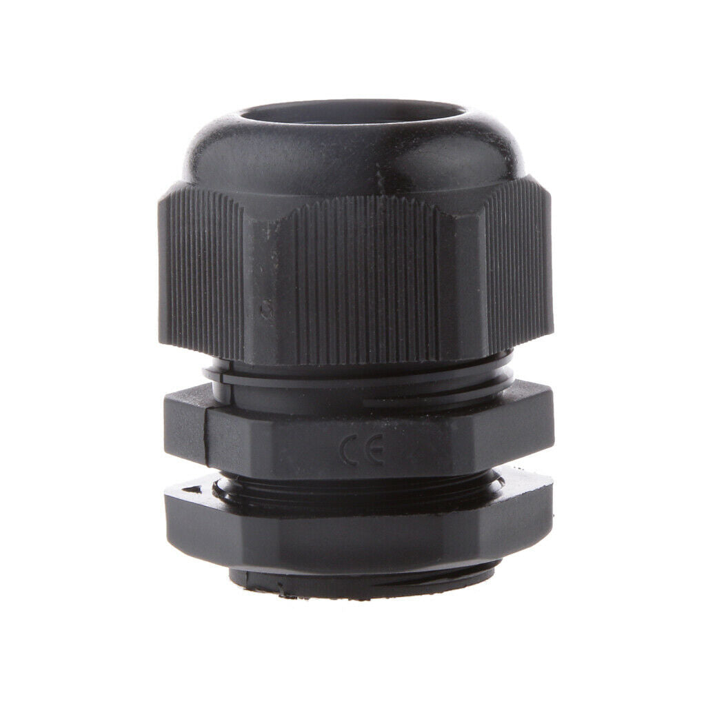 10PCS PG25 Black Plastic IP68 Waterproof Cable Gland Connector 16-21mm