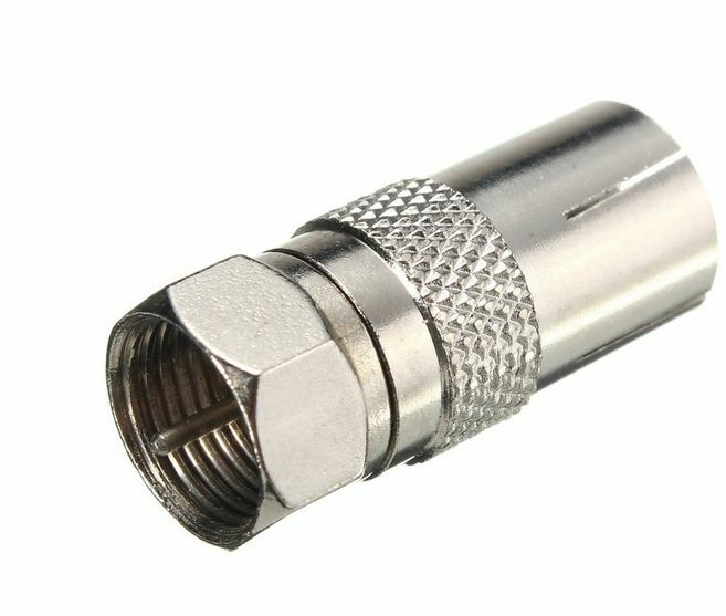 10pcs RF Female Socket to F Type Screw Male Plug Adapter Converter Coax TV Ariel
